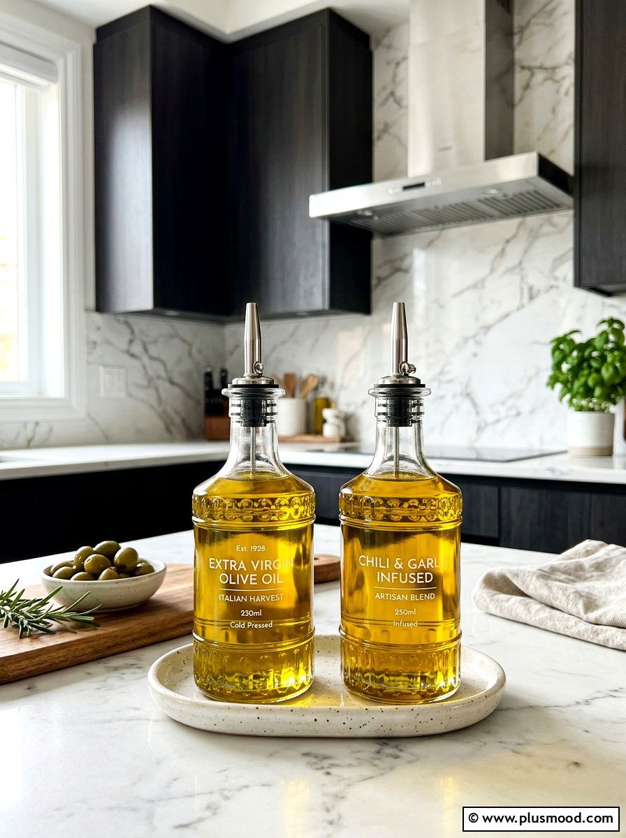 Kitchen Olive Oil Cruet - 25 summer kitchen counter decor ideas