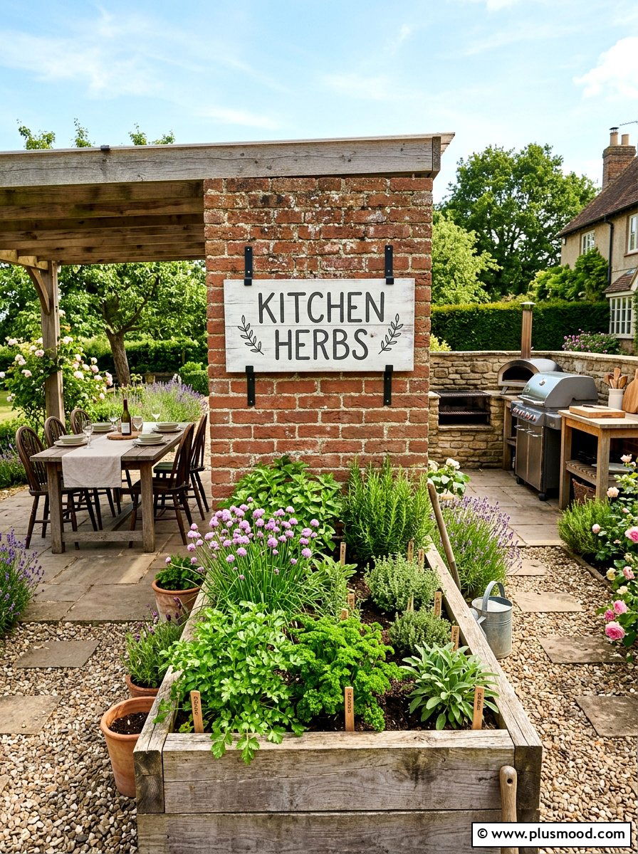 Kitchen garden wood sign - 25 outdoor garden decor ideas with wood signs