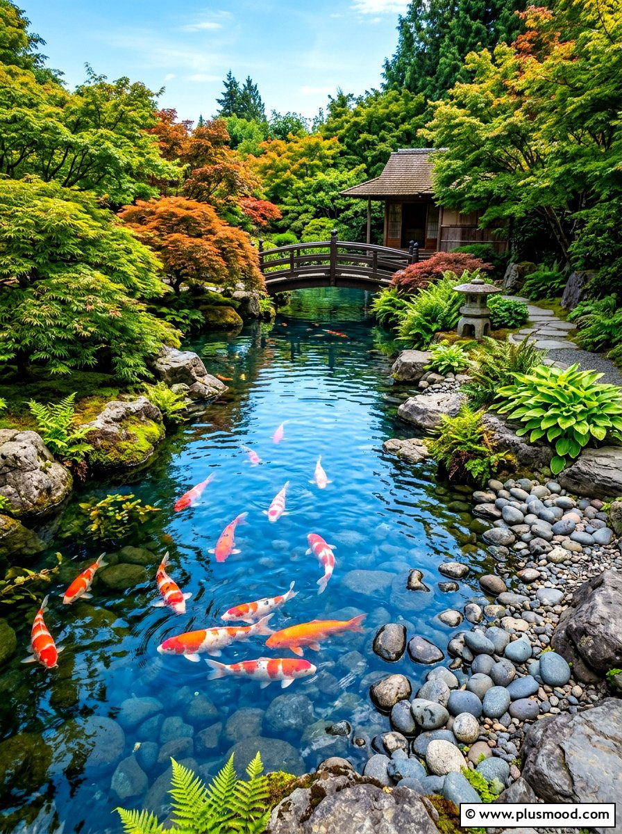 Koi Pond - 25 summer pond ideas for backyard