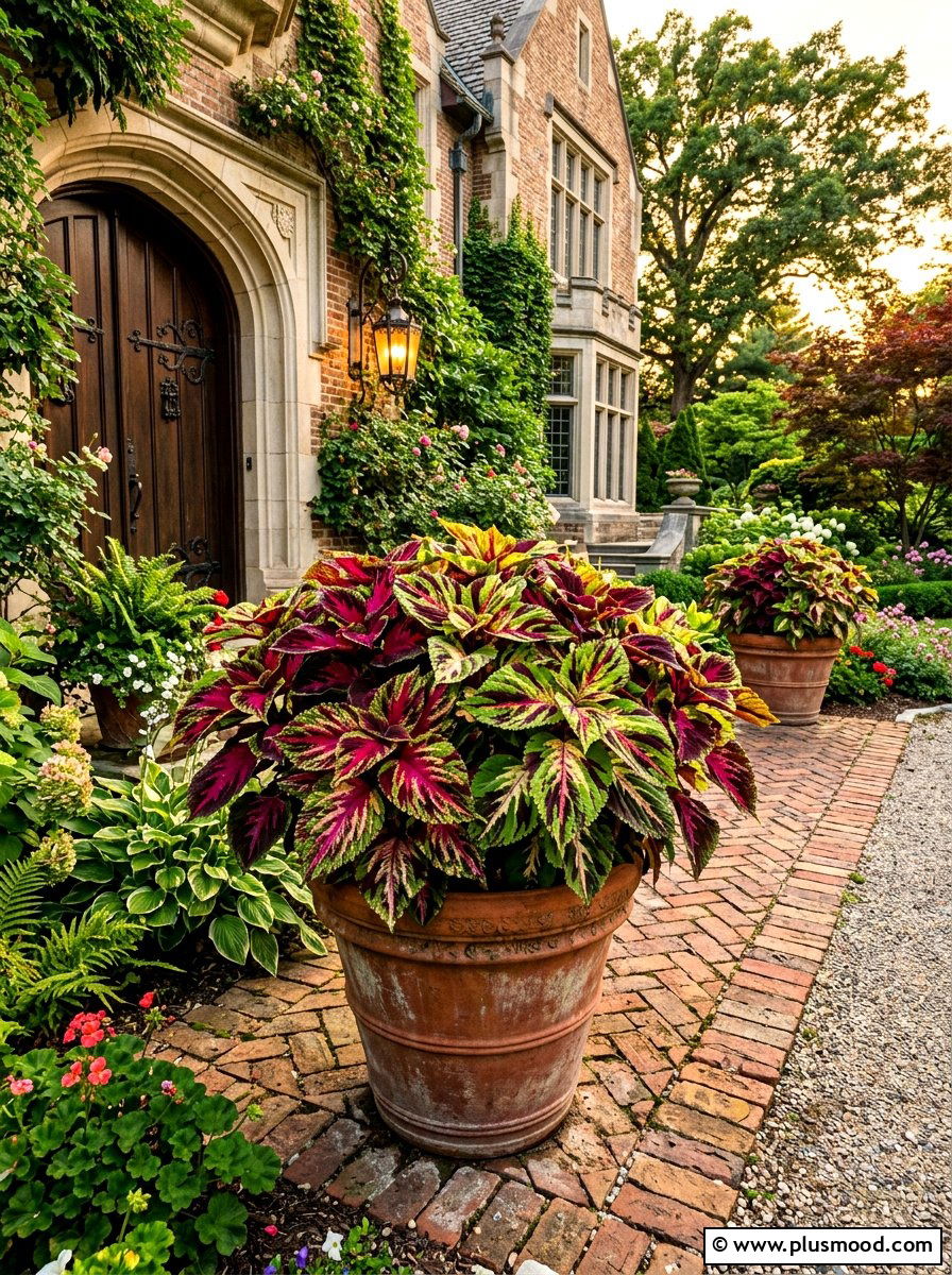 Kong Coleus In Large Terracotta Pot - 25 summer planters with coleus ideas