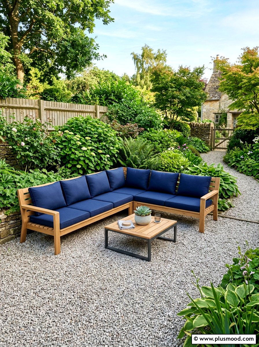 L Shaped Corner Bench - 25 small backyard ideas for contemporary homes
