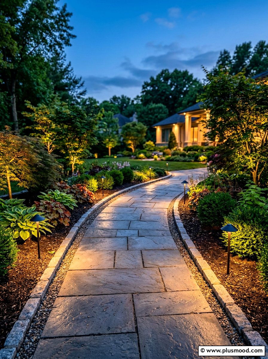 LED Path Lighting - 25 summer modern garden ideas