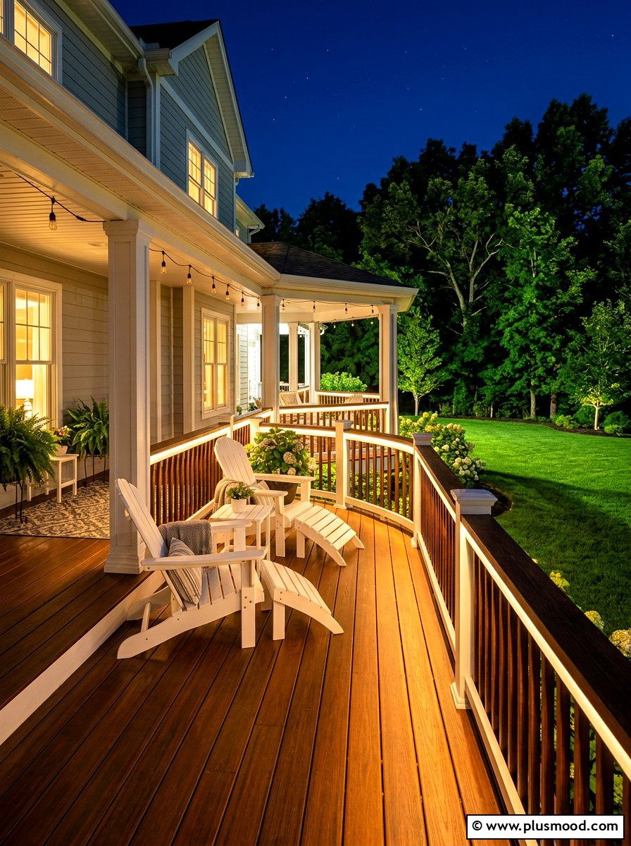 LED Railing Ambient Lighting - 25 summer porch lighting ideas