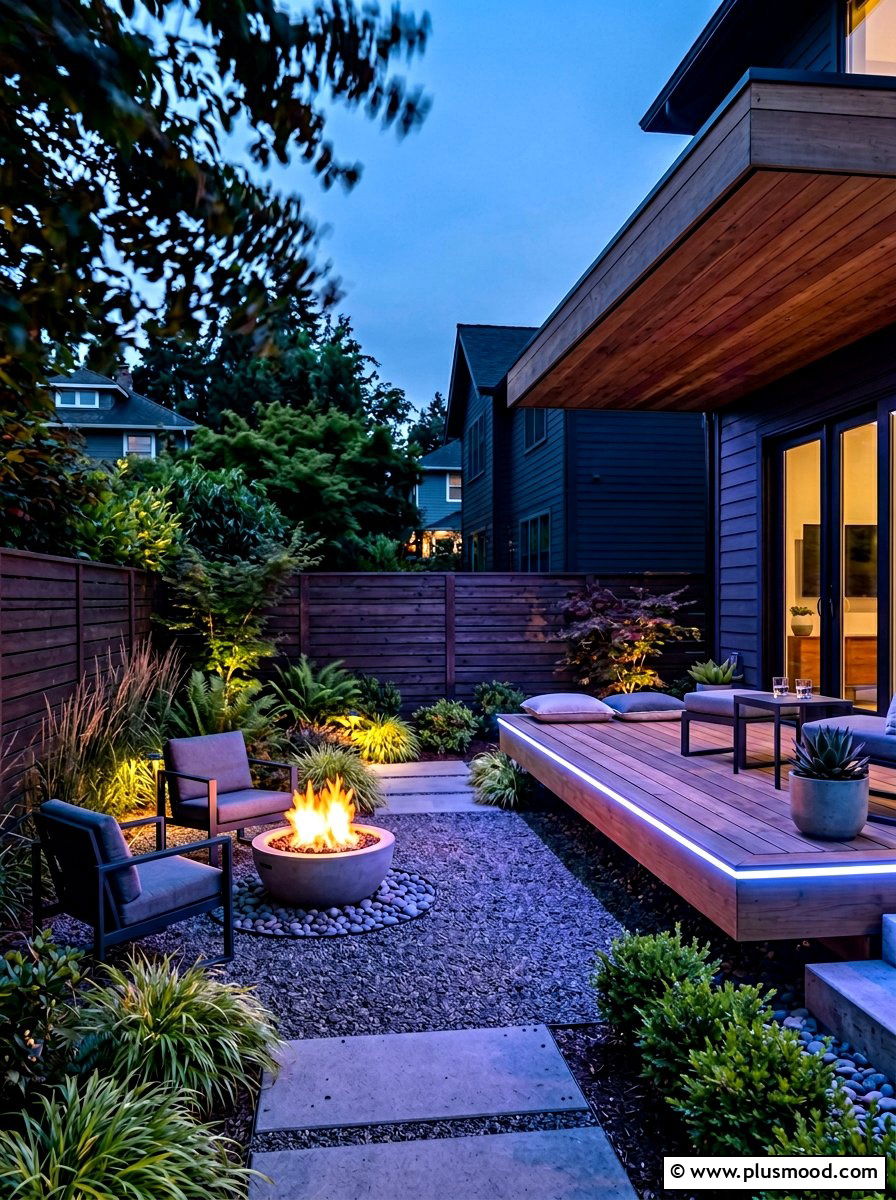 LED Strip Lighting - 25 small backyard ideas with outdoor lighting