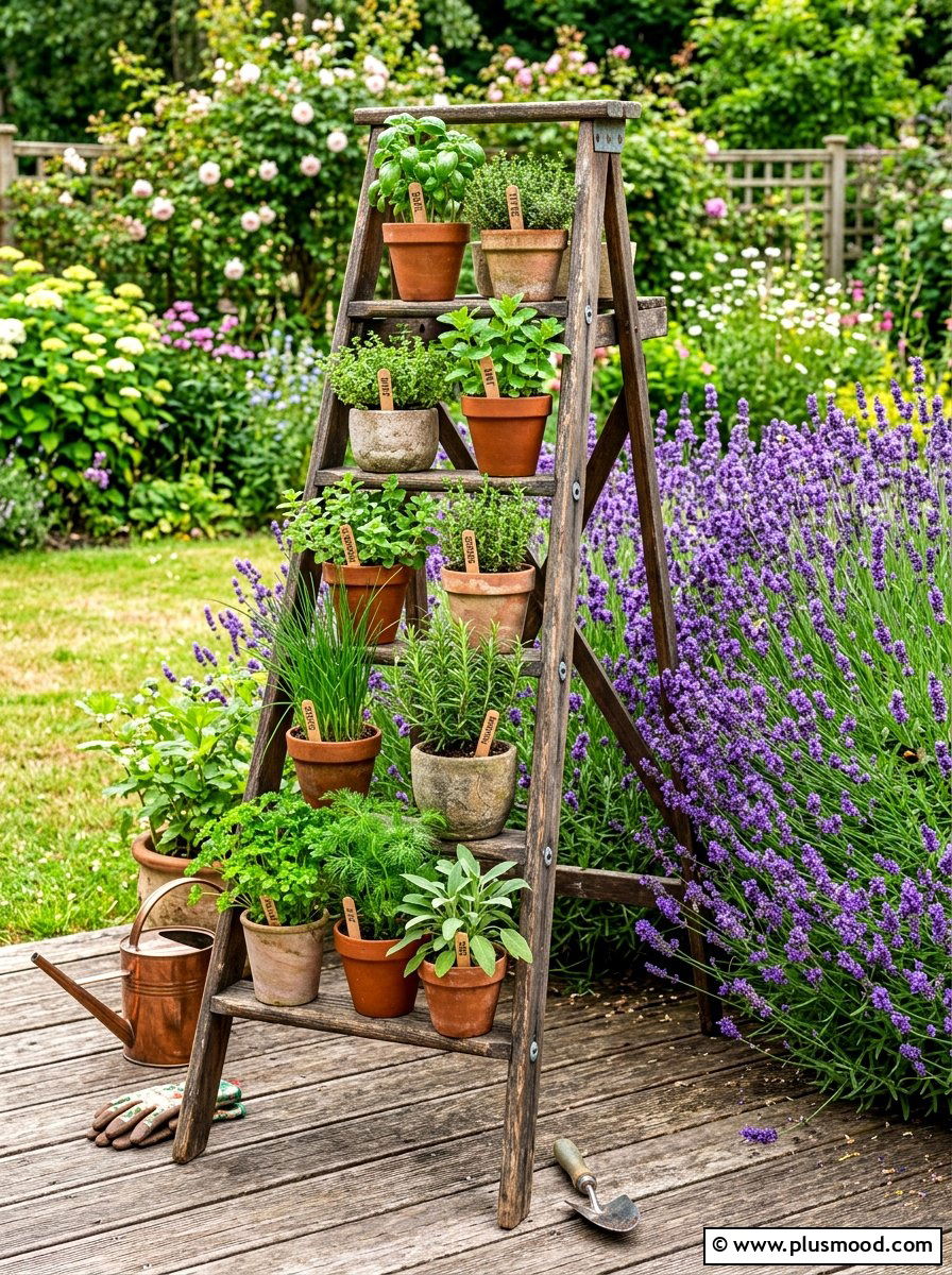 Ladder Herb Planter Stand - 25 summer herb planter ideas