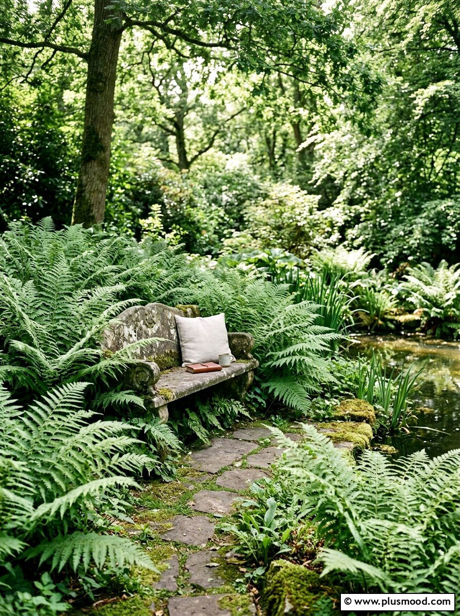 Lady fern poolside grotto - 25 pool landscaping ideas with ferns