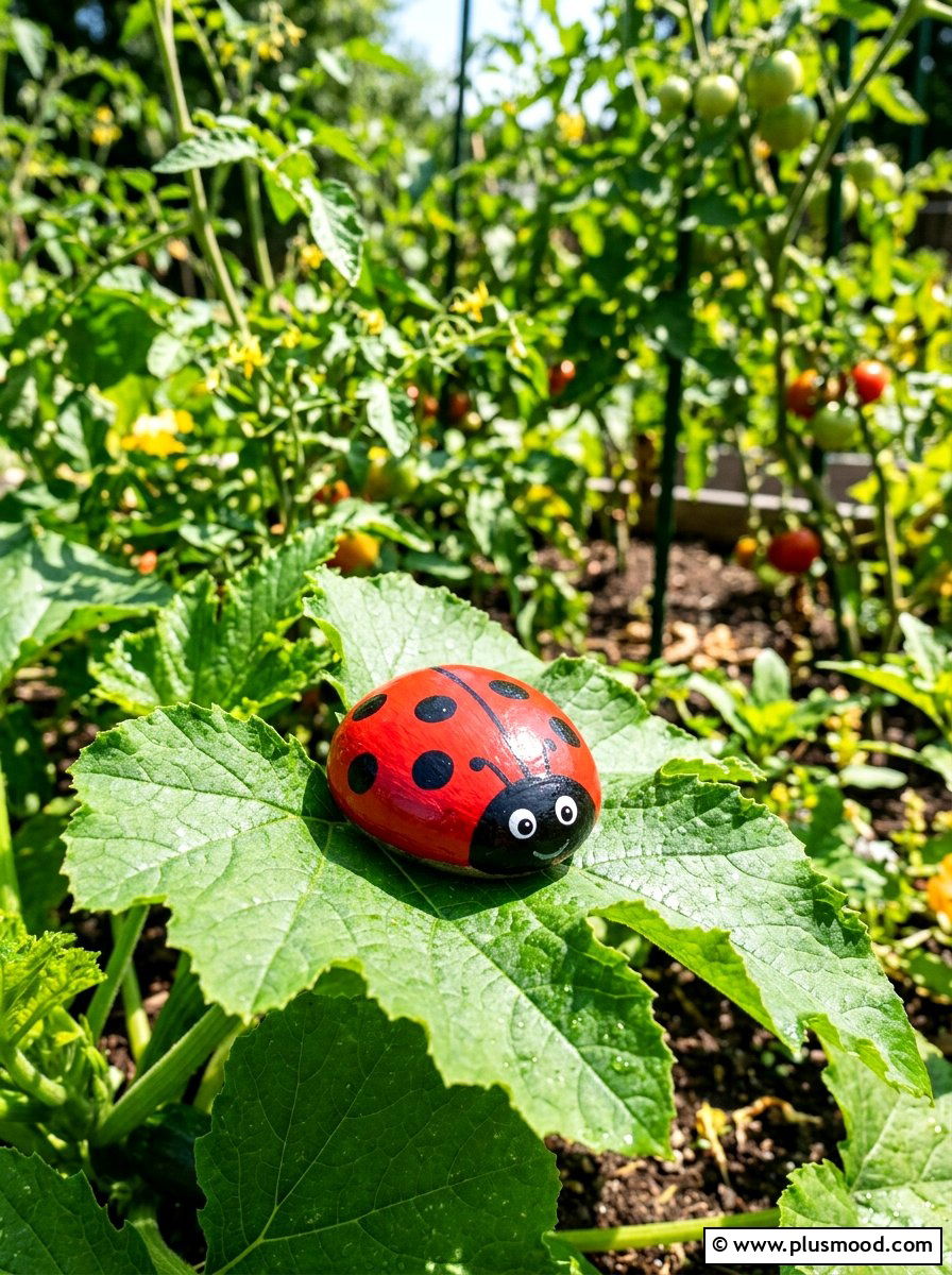 Ladybug Painted Rock - 25 painted rock ideas for mothers day