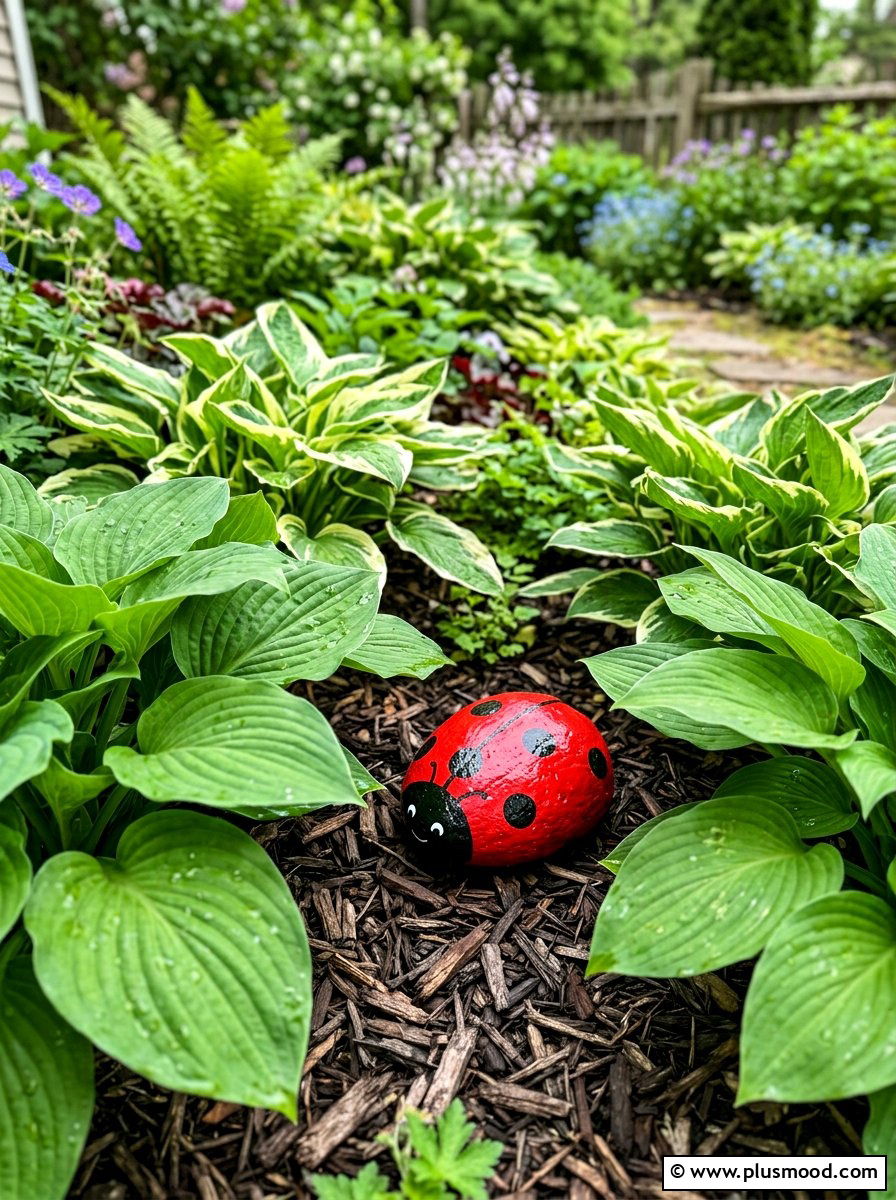 Ladybug rock painting - 25 painted rock ideas with positive affirmations