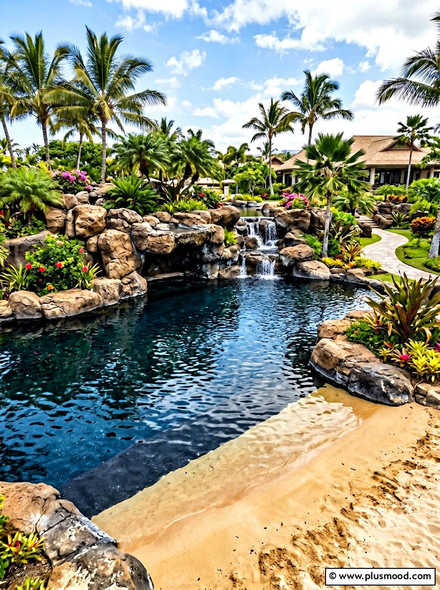 Lagoon Style Pool Rockwork - 25 pool landscaping ideas with boulders