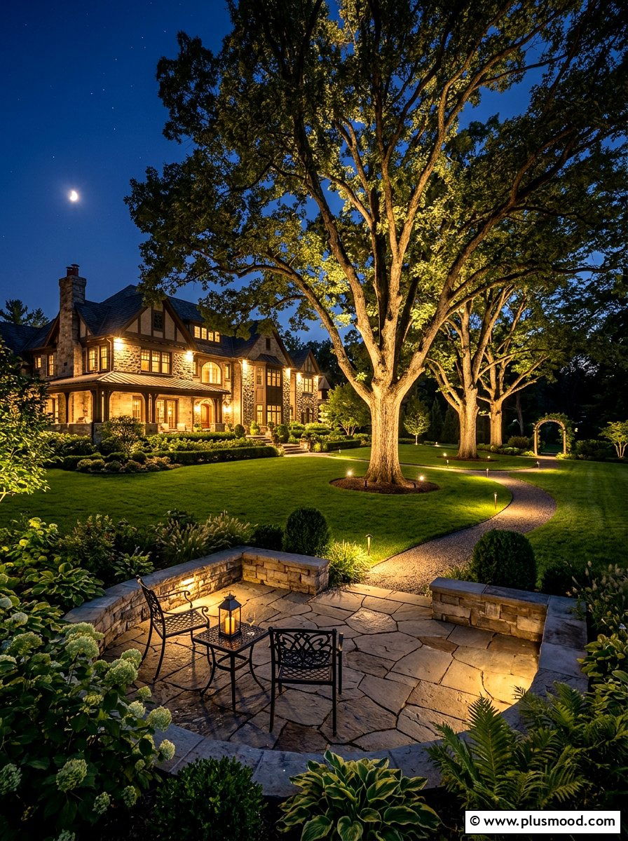Landscape Uplighting - 25 summer patio lighting ideas