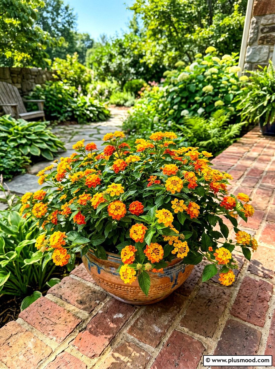 Lantana Heat Tolerant Container - 25 late summer planter ideas for porch