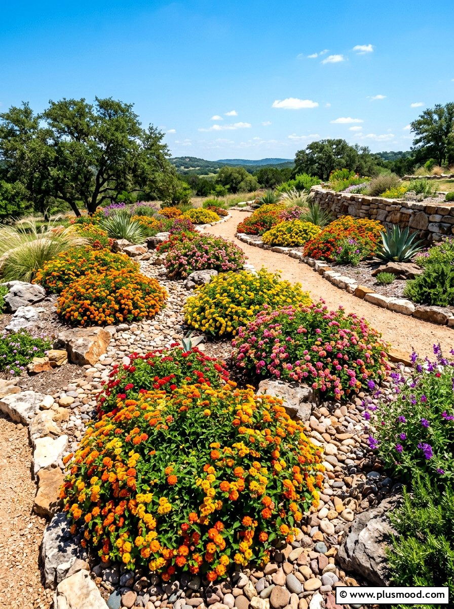 Lantana Heat Tolerant Garden - 25 summer pollinator garden ideas