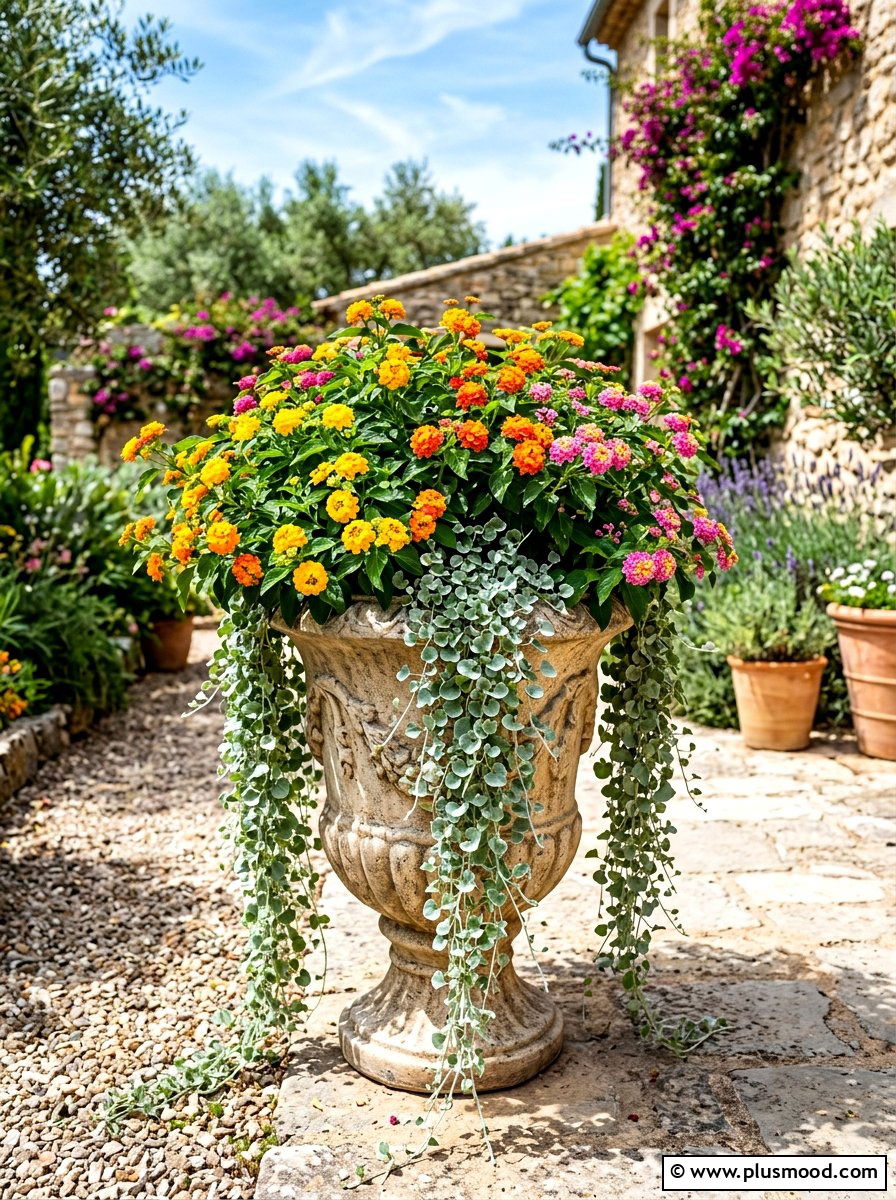 Lantana Mixed Planter - 25 late summer planter ideas