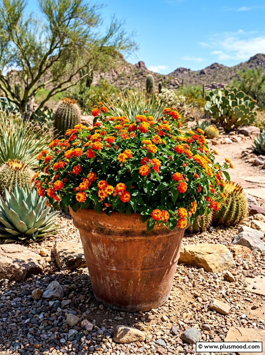 Lantana Sun Loving Container - 25 summer container garden ideas