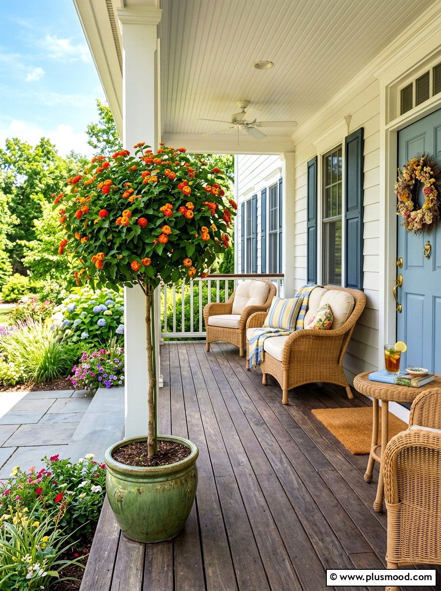Lantana Tree Topiary - 25 summer topiary ideas for front entry