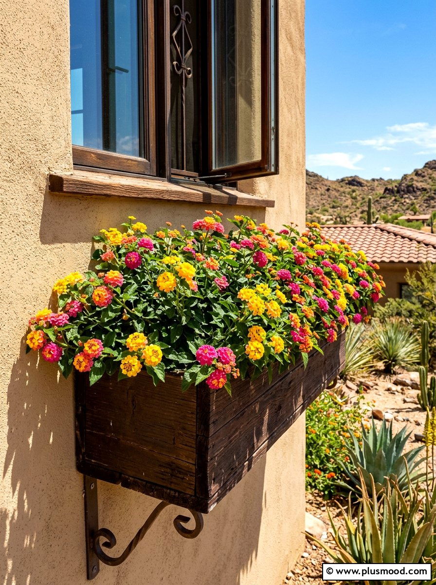 Lantana Window Box - 25 summer window box ideas for curb appeal