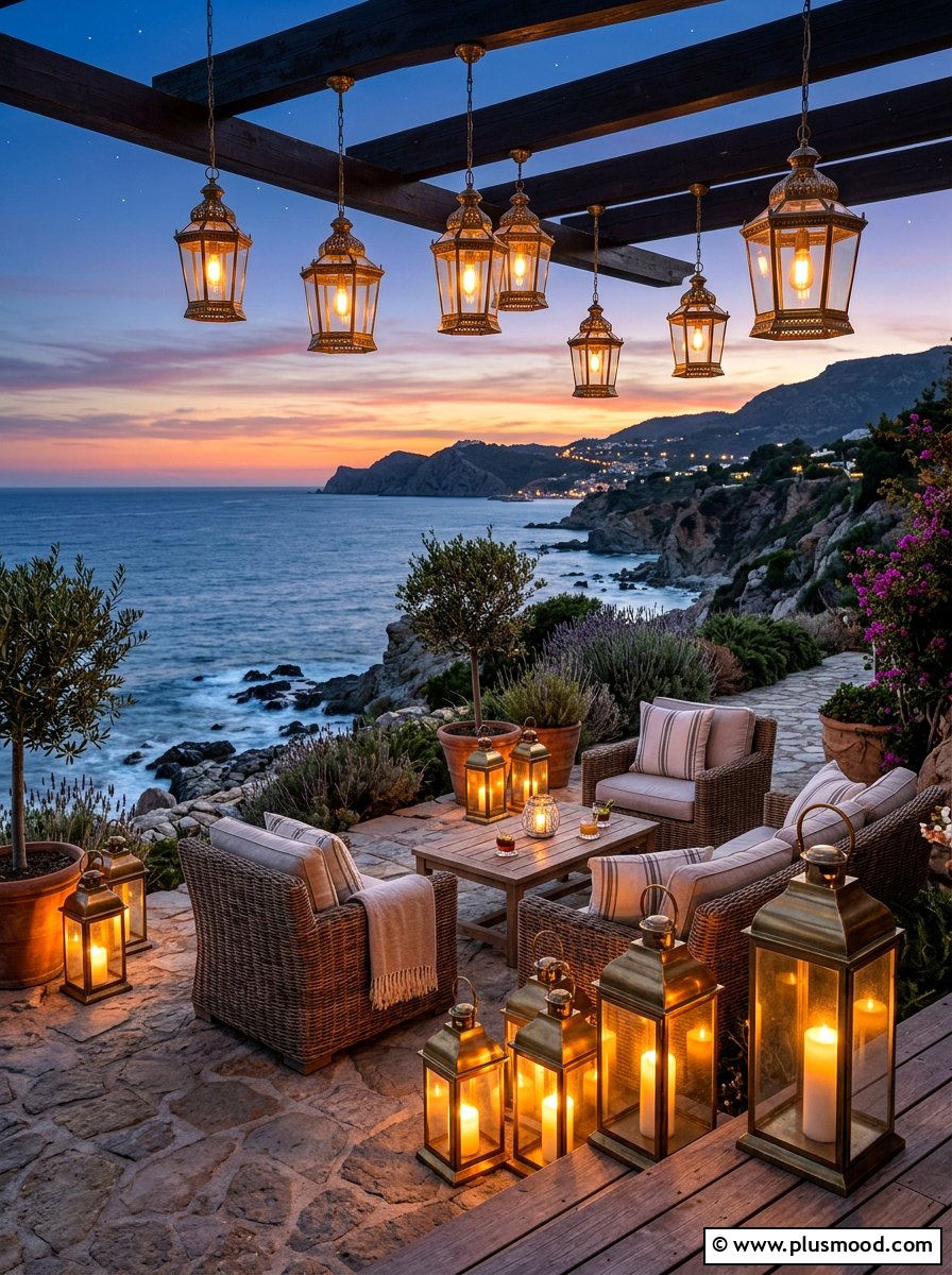 Lantern Outdoor Lighting - 25 summer coastal outdoor entertaining ideas