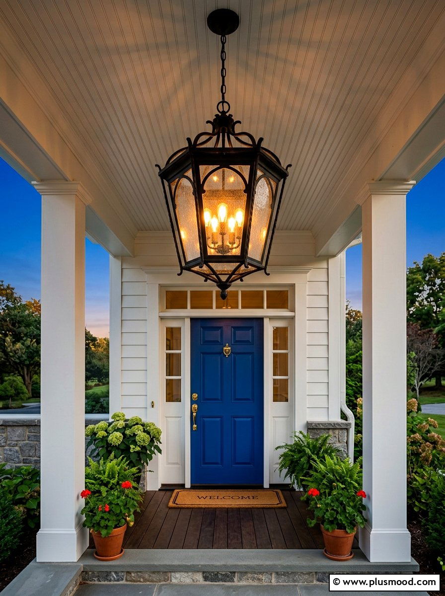 Lantern Porch Light - 25 summer coastal curb appeal ideas