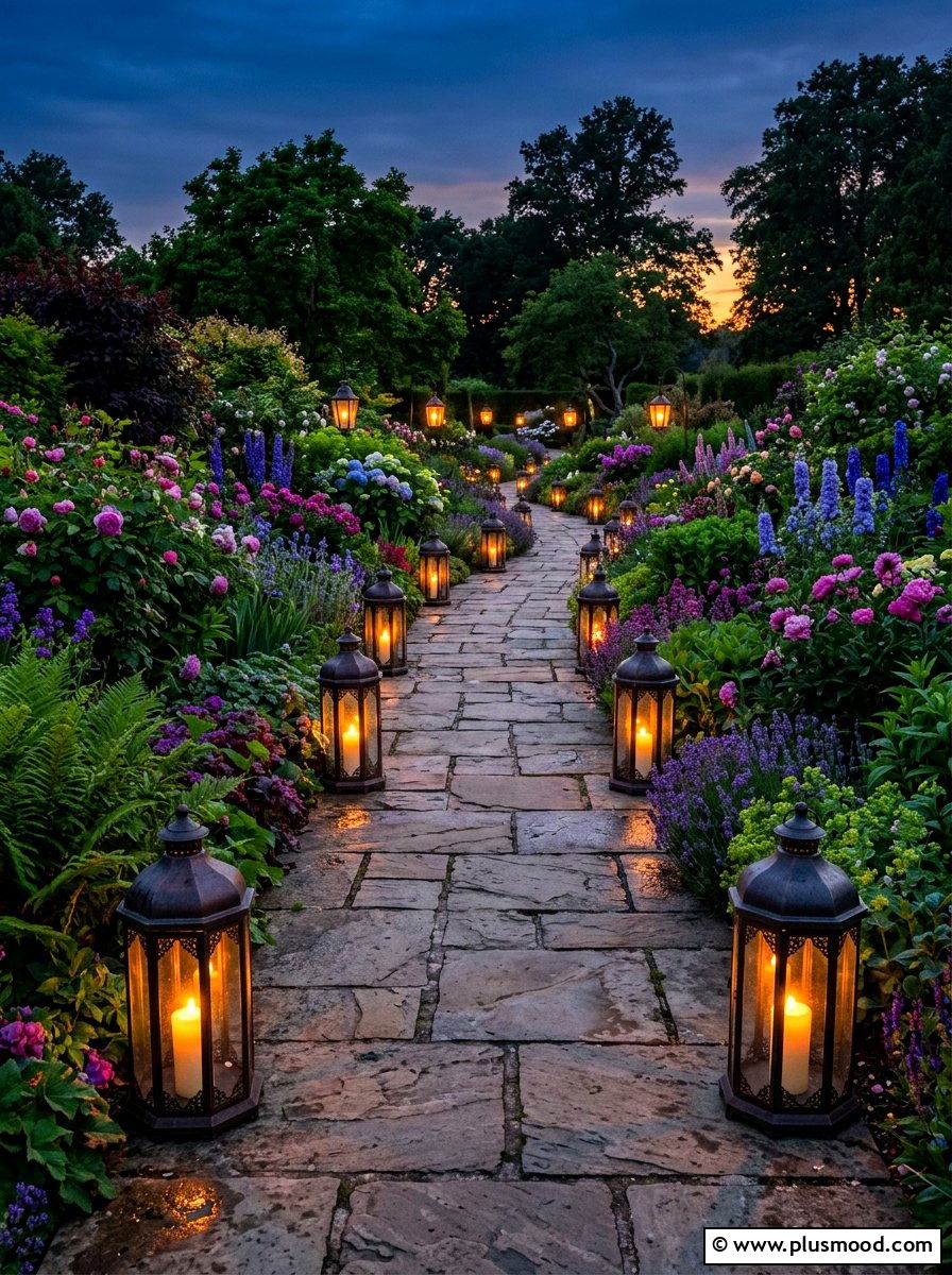Lantern garden path - 25 late summer entertaining ideas