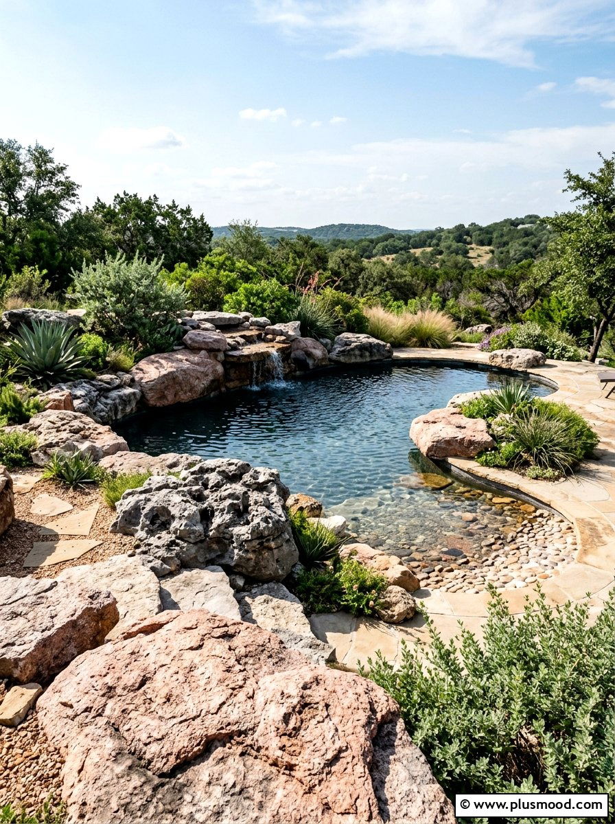 Large Boulders Around Pool - 25 pool landscaping ideas for Texas homes