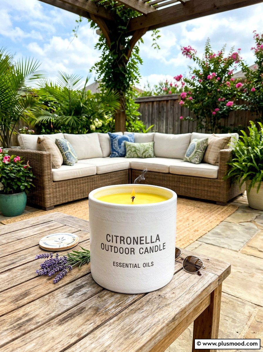 Large Citronella Candle - 25 summer backyard decor ideas