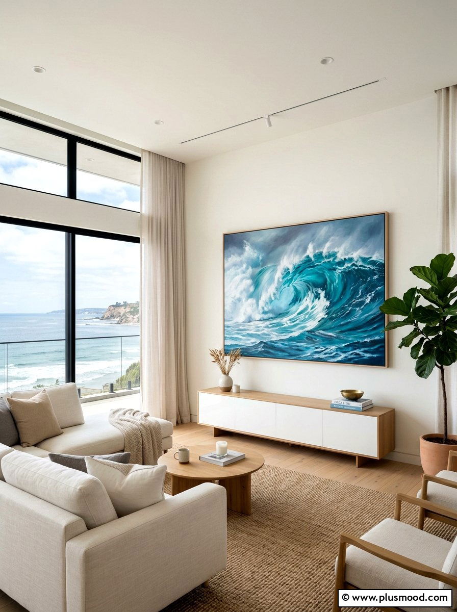 Large Coastal Ocean Art - 25 summer coastal decor ideas