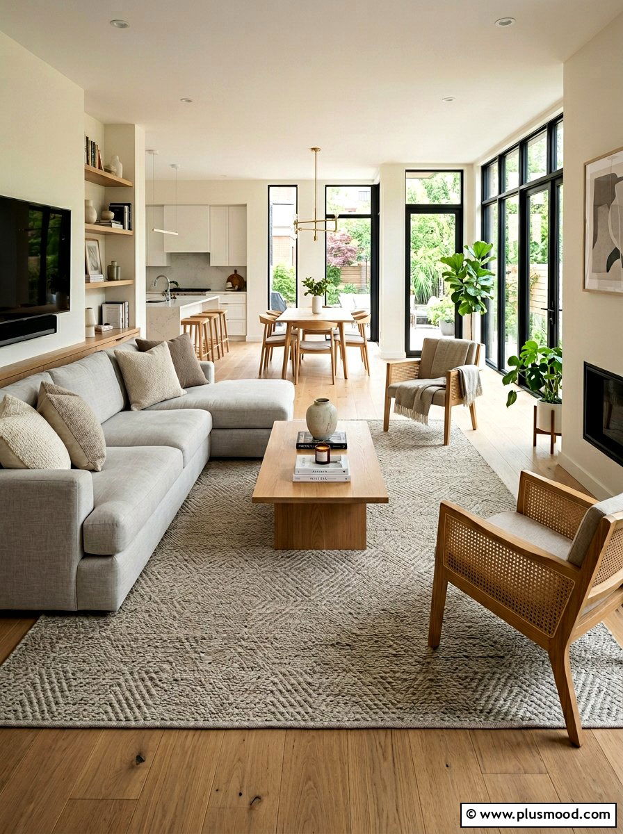 Large Flatweave Rug - 25 summer rug ideas for living room