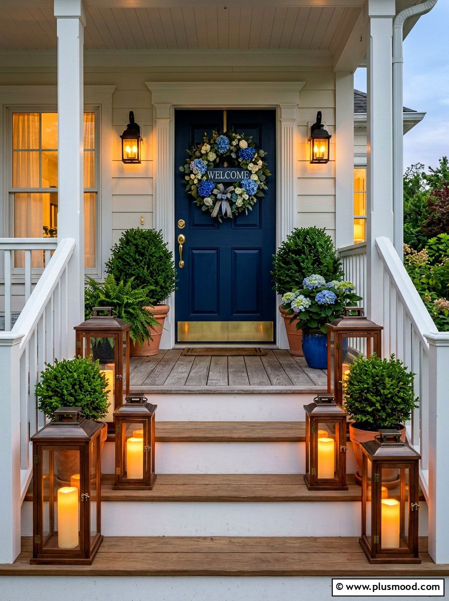 Large Floor Lanterns - 25 summer porch refresh for entertaining ideas