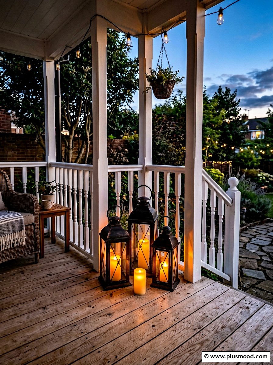 Large Floor Lanterns - 25 late summer front porch ideas