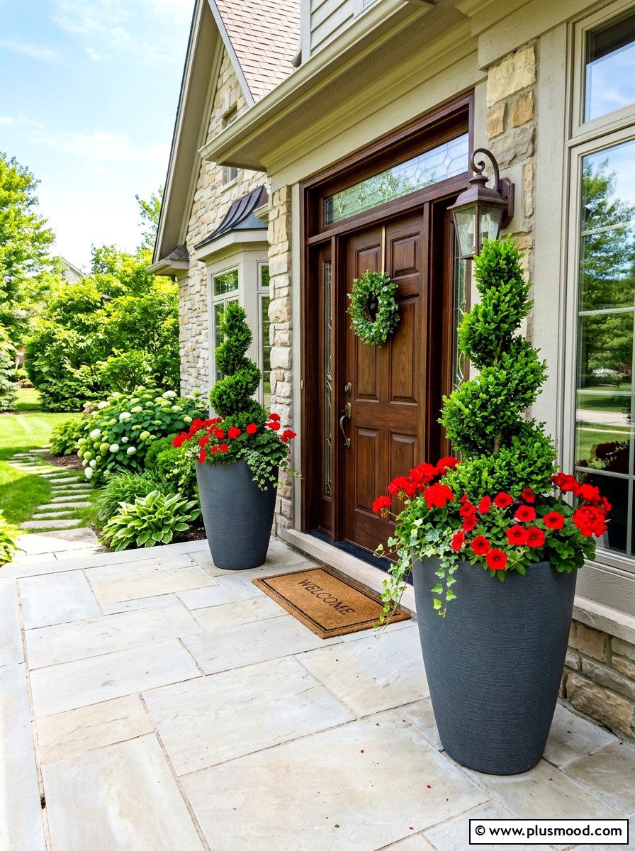 Large Front Porch Planter - 25 summer front porch makeover ideas