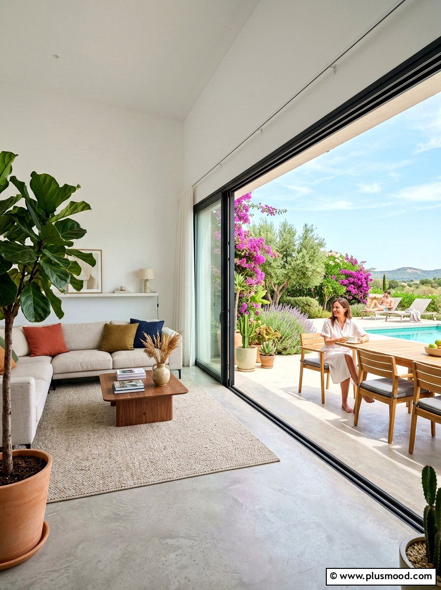 Large Glass Sliding Doors - 25 summer relaxed luxury decor ideas