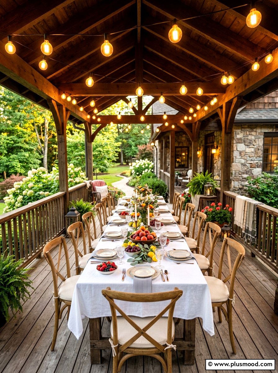 Large Globe String Lighting - 25 summer porch lighting ideas
