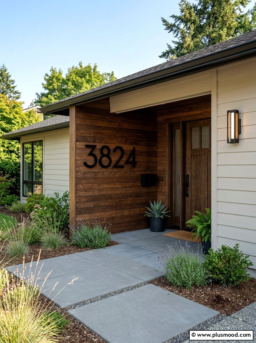 Large House Numbers - 25 summer ranch house curb appeal ideas
