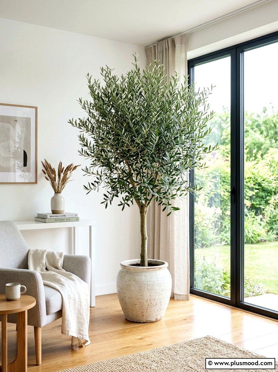 Large Indoor Olive Tree - 25 summer relaxed luxury decor ideas