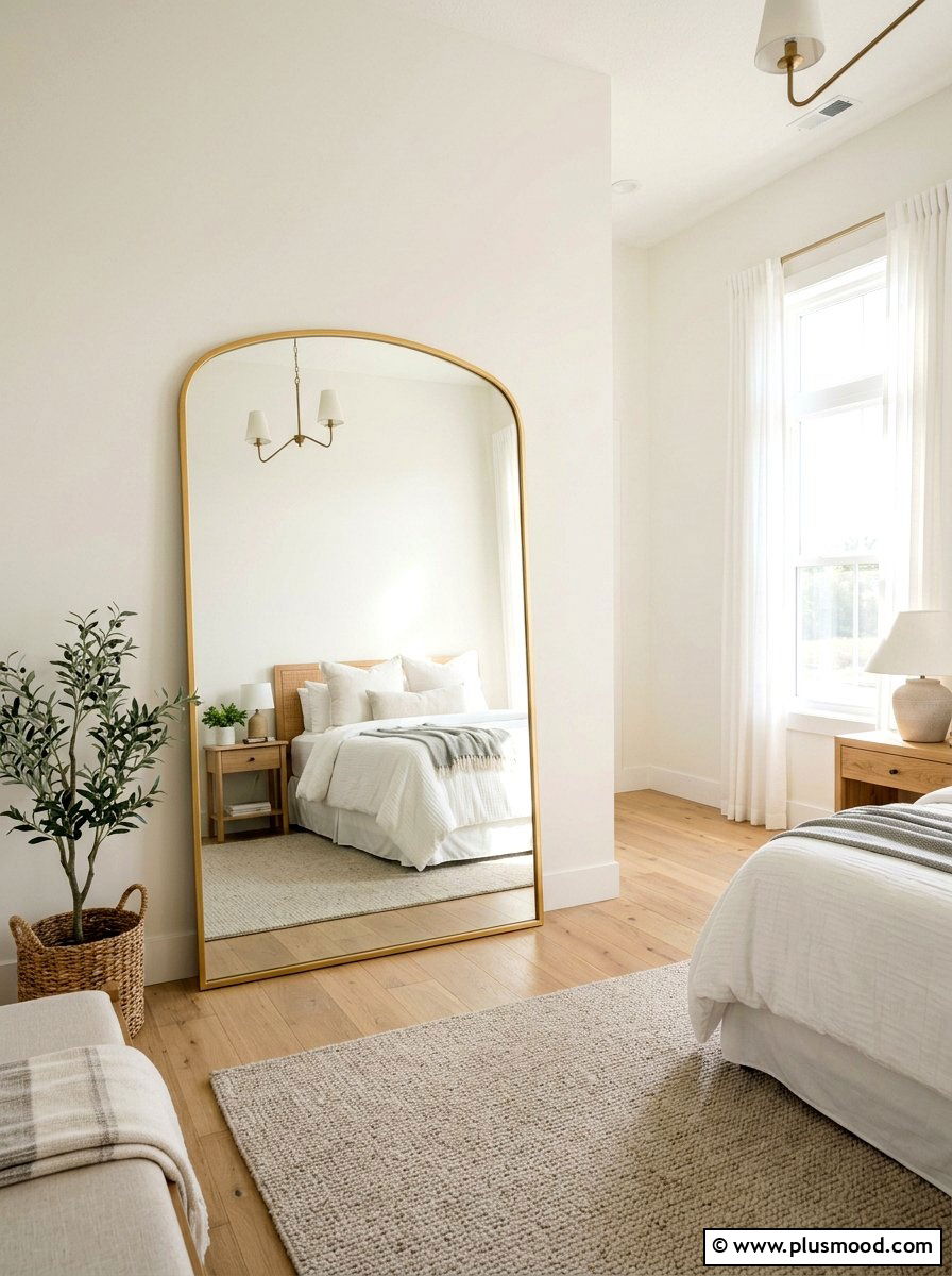 Large Mirror To Reflect Light - 25 light and airy summer bedroom ideas