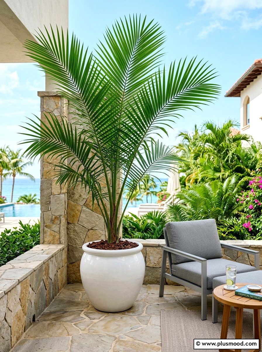Large Potted Plant - 25 summer small patio ideas