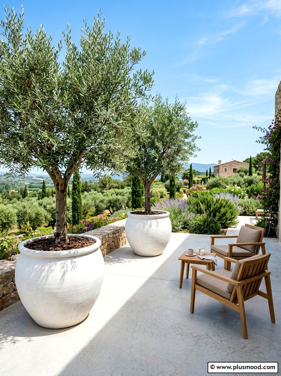 Large Potted Plants - 25 summer patio ideas for small backyards