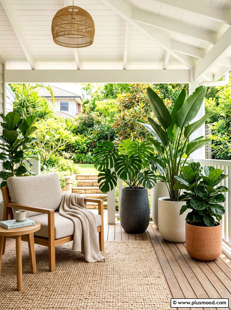 Large Potted Plants - 25 summer porch refresh for entertaining ideas
