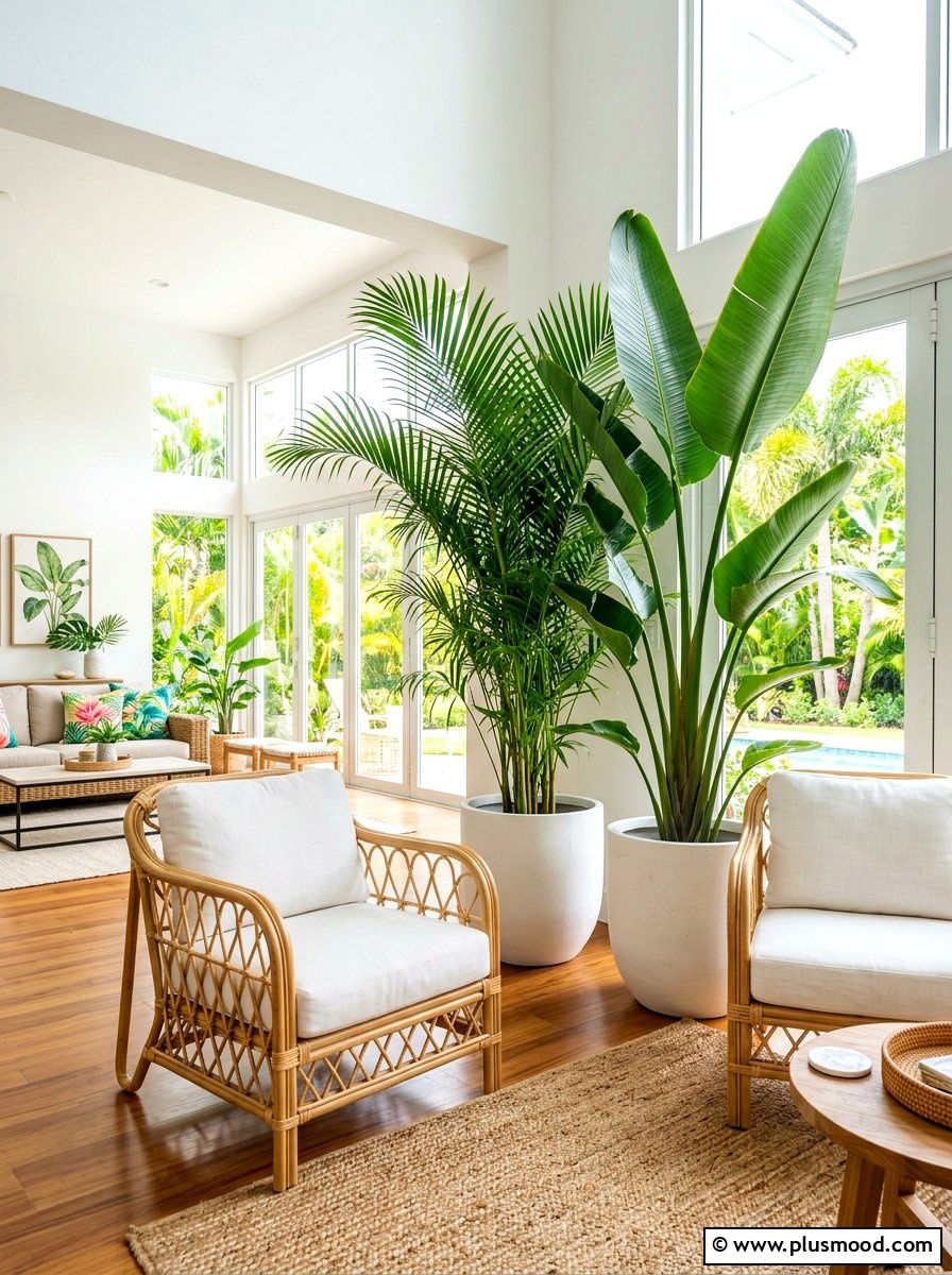Large Potted Tropical Plants - 25 summer cozy apartment patio ideas