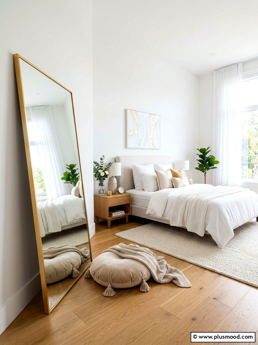 Large Standing Mirror - 25 summer room refresh ideas for bedroom