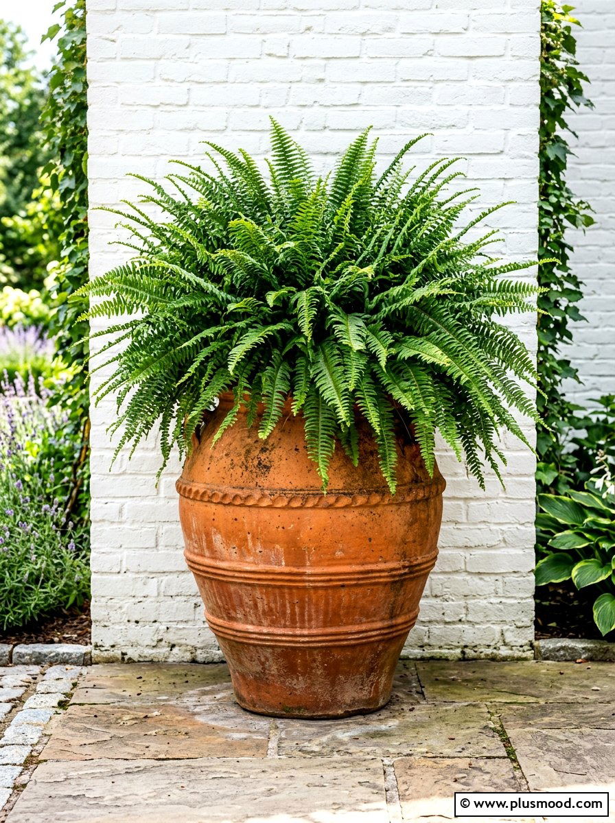 Large Terra Cotta Pot - 25 summer minimalist front porch ideas