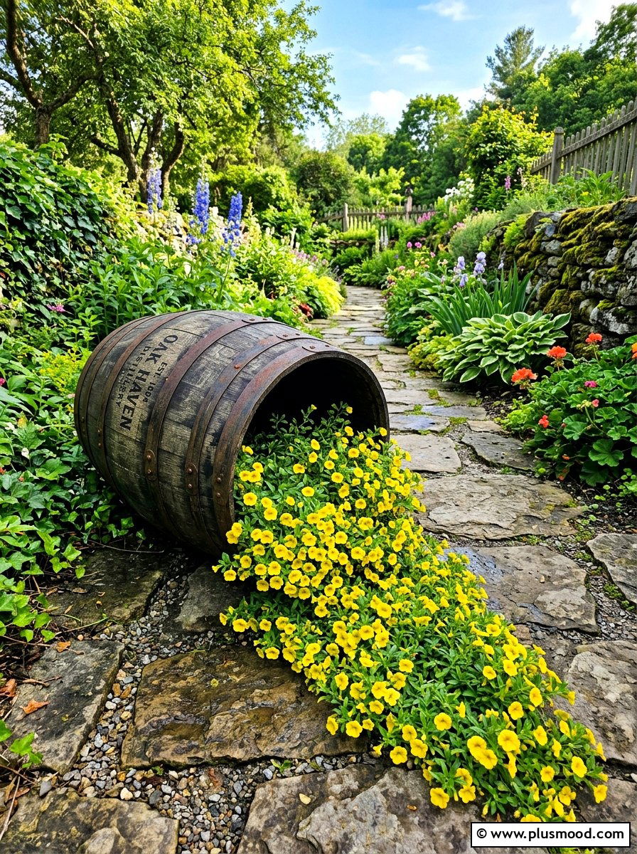 Large barrel spill - 25 summer spill planter ideas