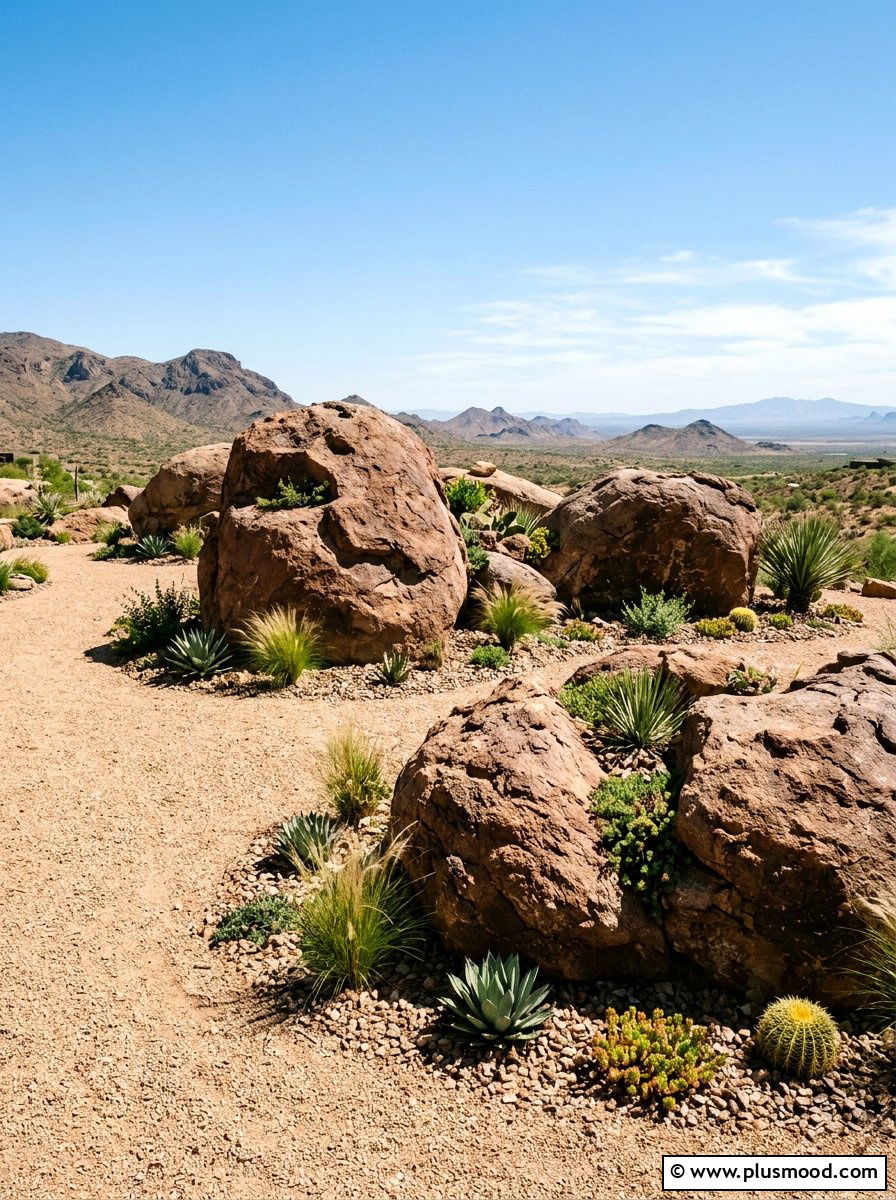 Large desert boulders landscaping - 25 summer desert landscaping ideas