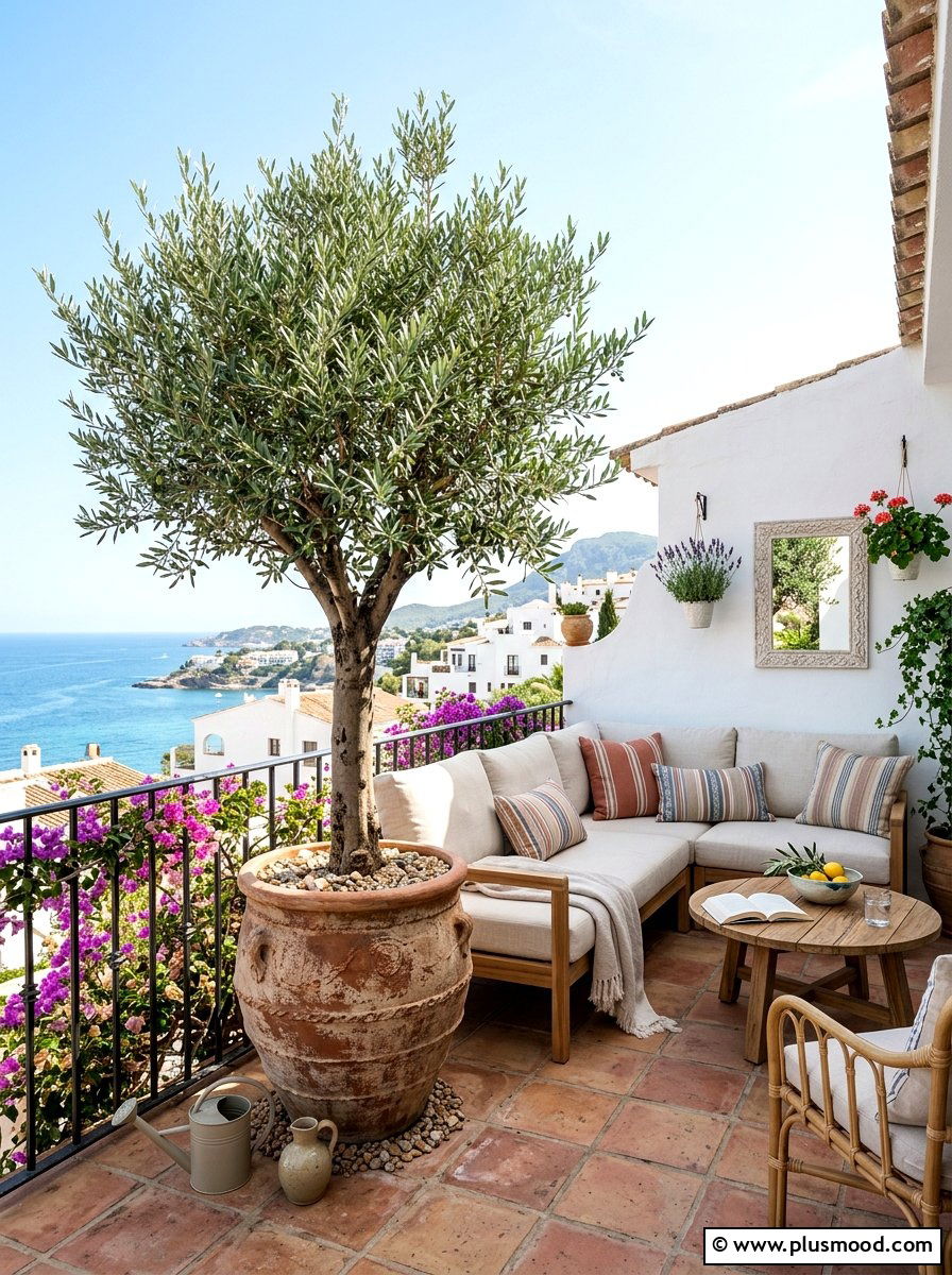 Large potted tree - 25 summer balcony privacy ideas
