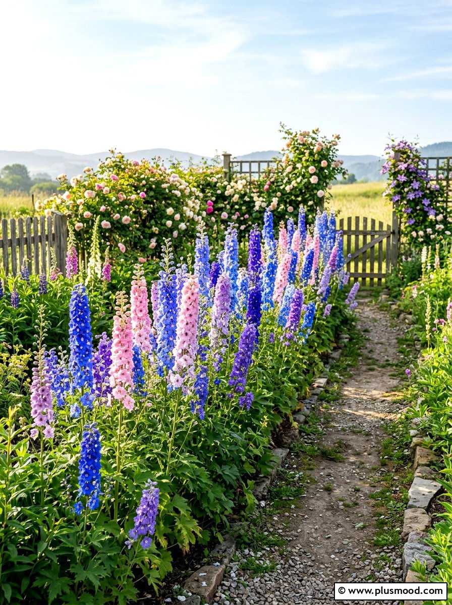 Larkspur Row - 25 summer cutting garden ideas