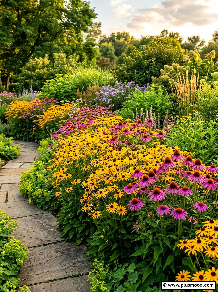 Late Blooming Perennial Border - 25 late summer garden ideas