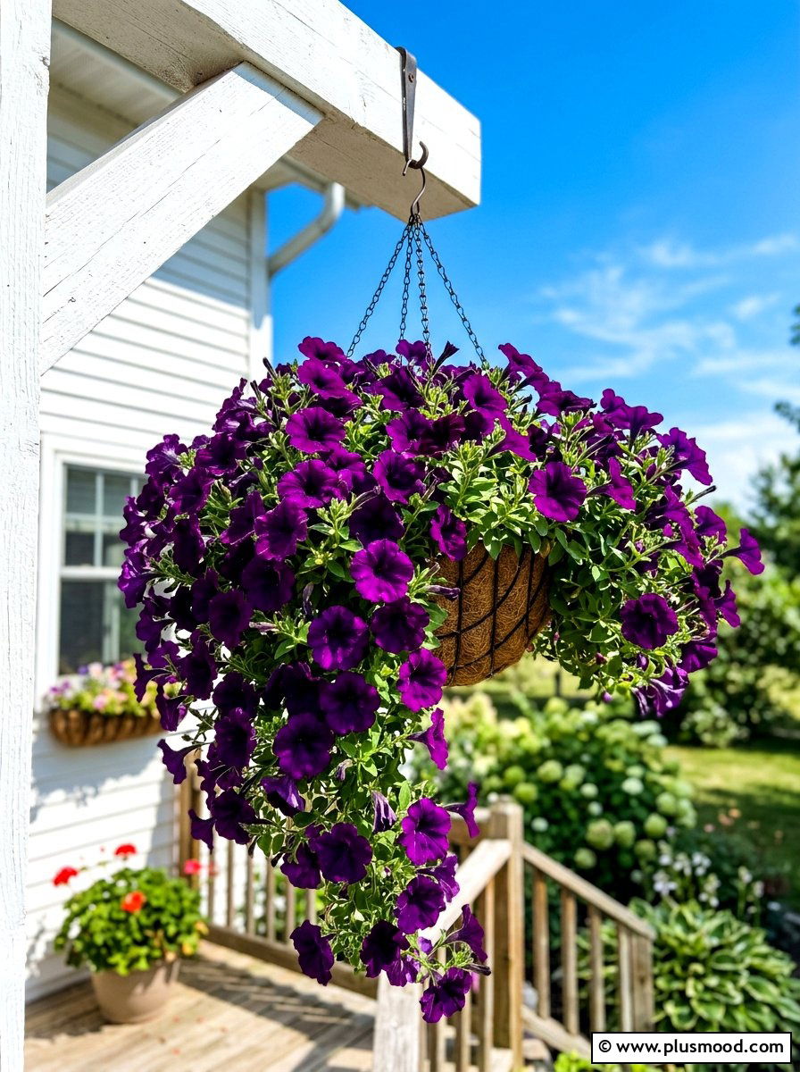 Late Season Petunia Planter - 25 end of summer planter refresh ideas