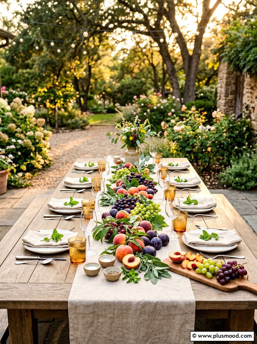 Late Summer Fruit Tablescape - 25 late summer tablescape ideas