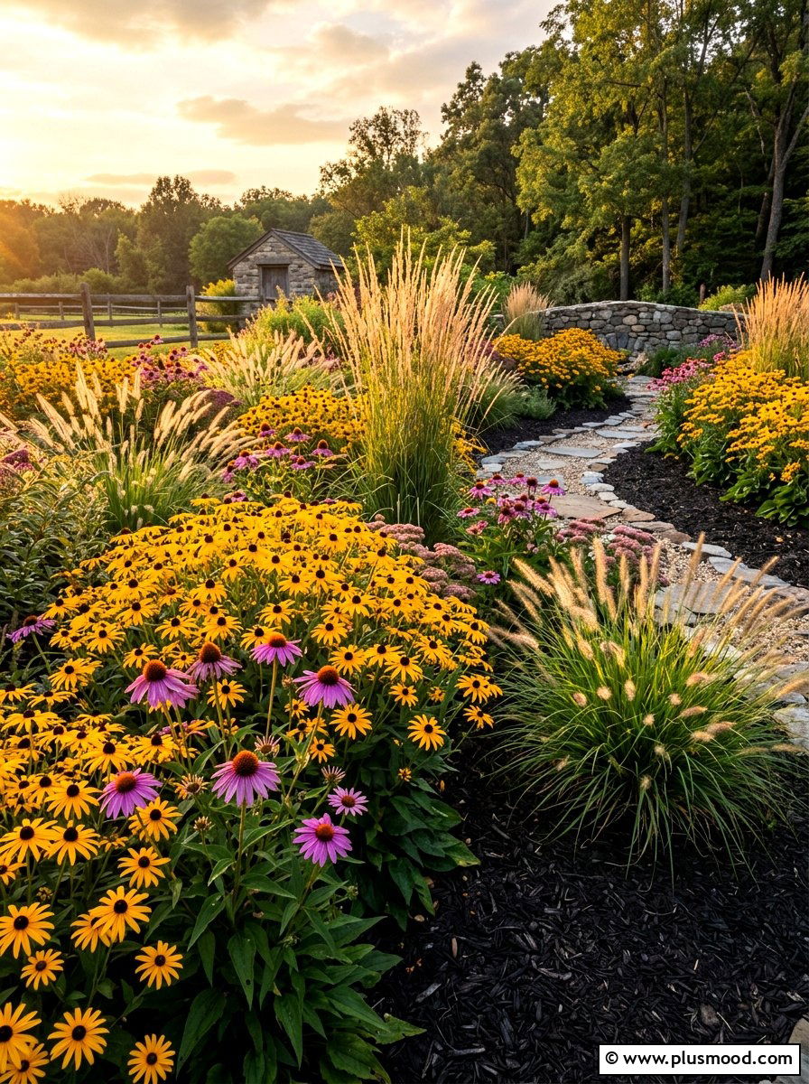 Late blooming perennial garden - 25 late summer backyard ideas