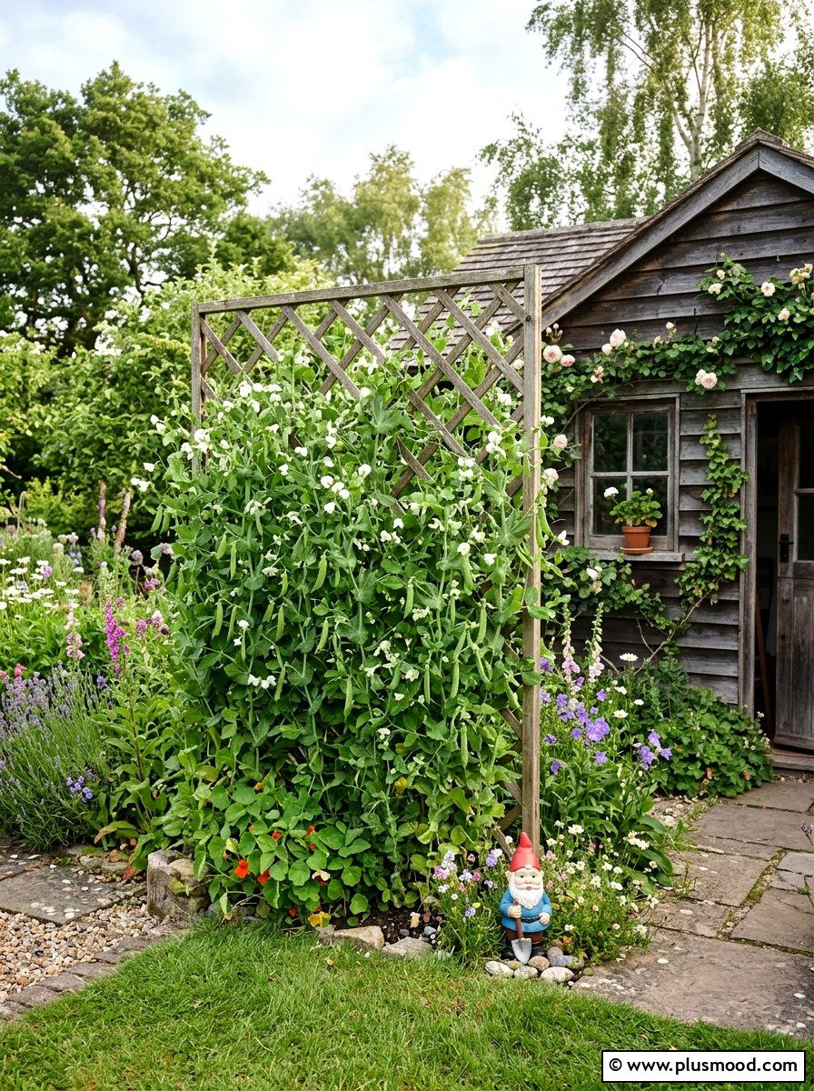 Lattice Trellis Garden - 25 small backyard ideas with vegetable garden